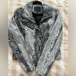 Blank NYC Printed Snakeskin Jacket
